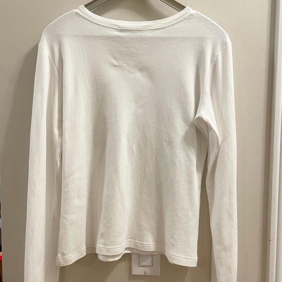 AUTHENTIC CHRISTIAN DIOR “I ❤️ DIOR” LONG SLEEVE TEE IN WHITE - Picture 12 of 16